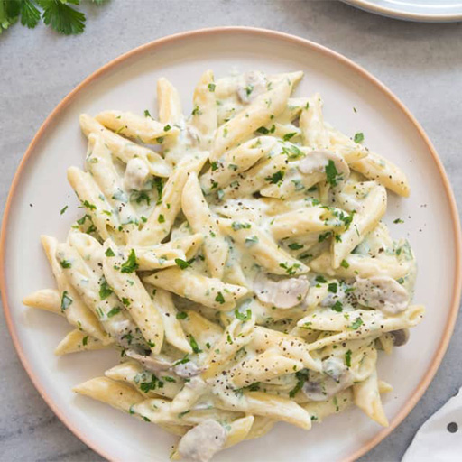 Kremalı Mantarlı Penne